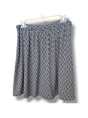 LOFT Print Button Front Skirt